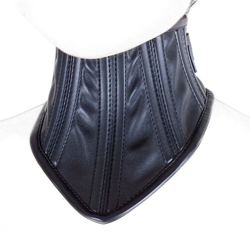 Wet Look Collar Mask
