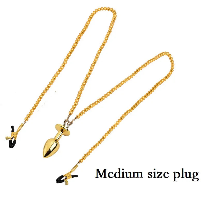 Nipple Clamps and Anal Plug