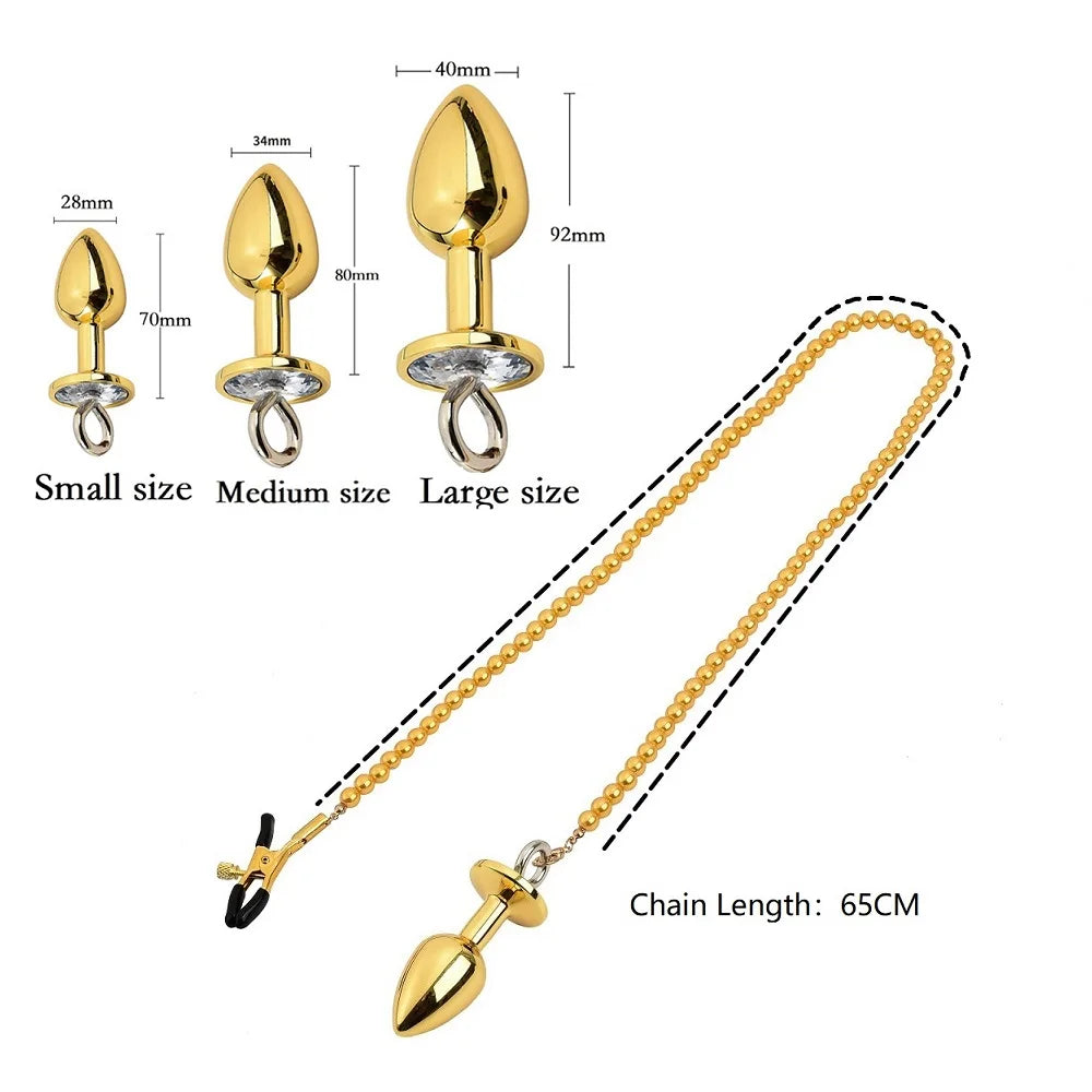 Nipple Clamps and Anal Plug