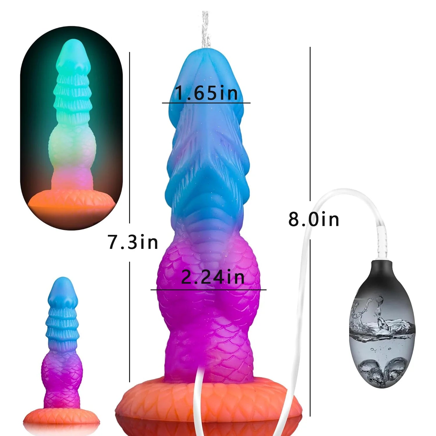 Squirting Dragon Suction Dildo