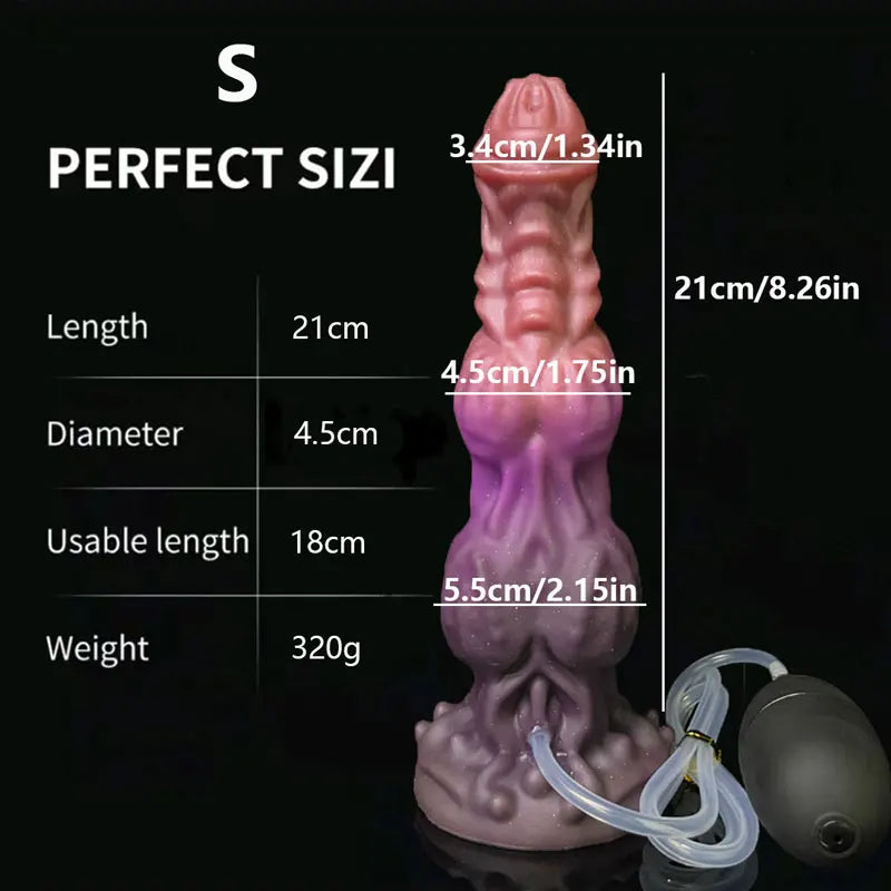 Squirting Dragon Suction Dildo