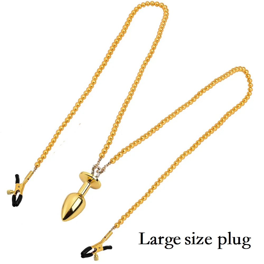 Nipple Clamps and Anal Plug