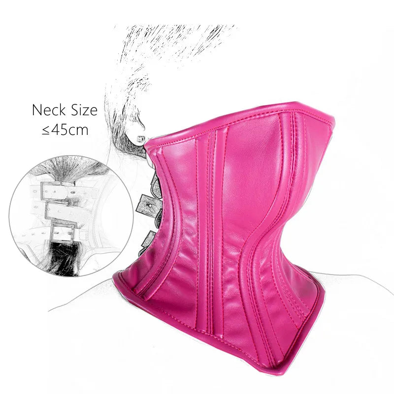 Wet Look Collar Mask