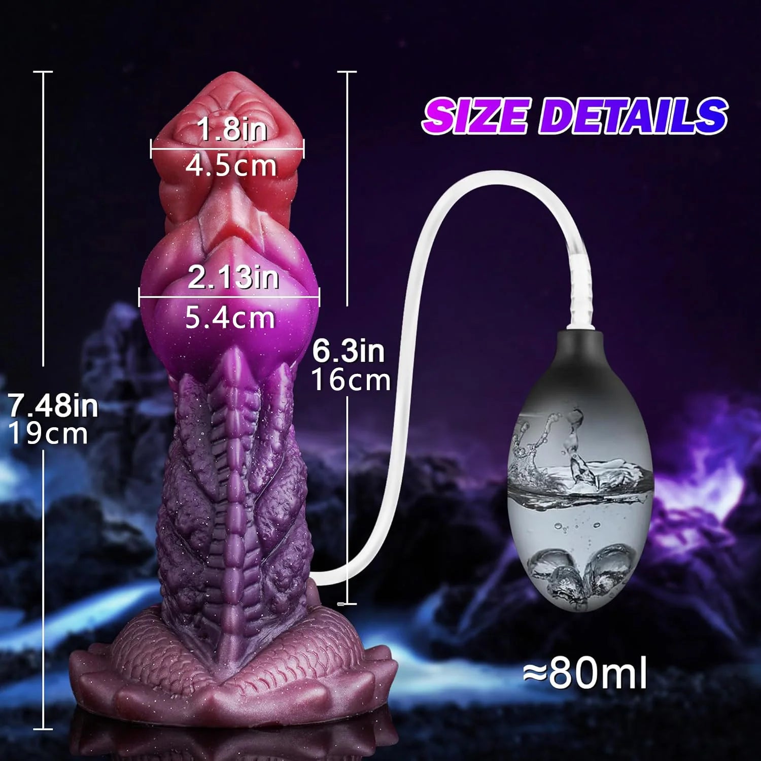 Squirting Dragon Suction Dildo