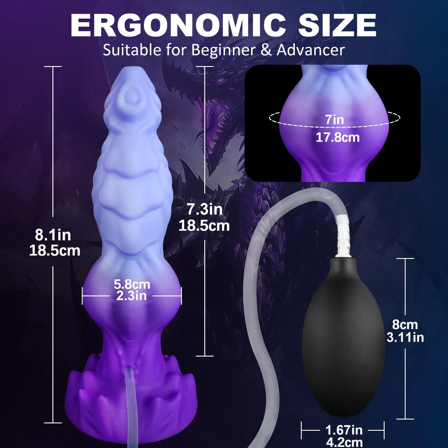 Squirting Dragon Suction Dildo