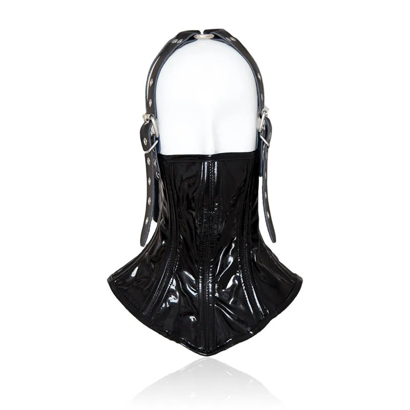 Wet Look Collar Mask