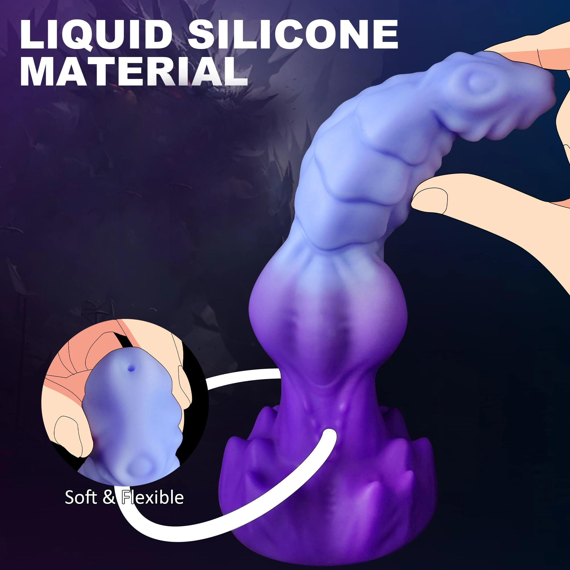 Squirting Dragon Suction Dildo